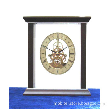 Wooden Skeleton Clock M-3015